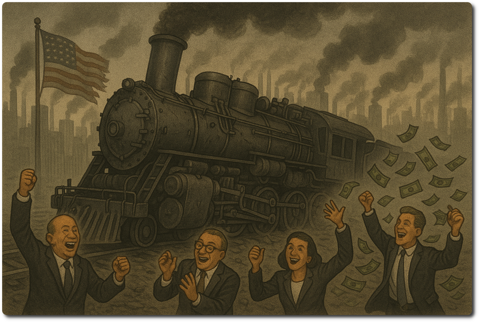 The USA is a huge loco crashing through the tracks on infrastructure that can’t support it