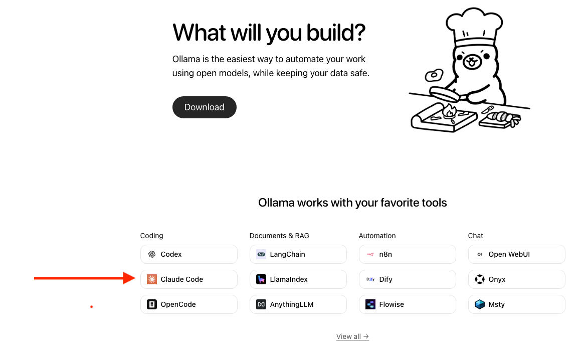 ollama for Claude Code