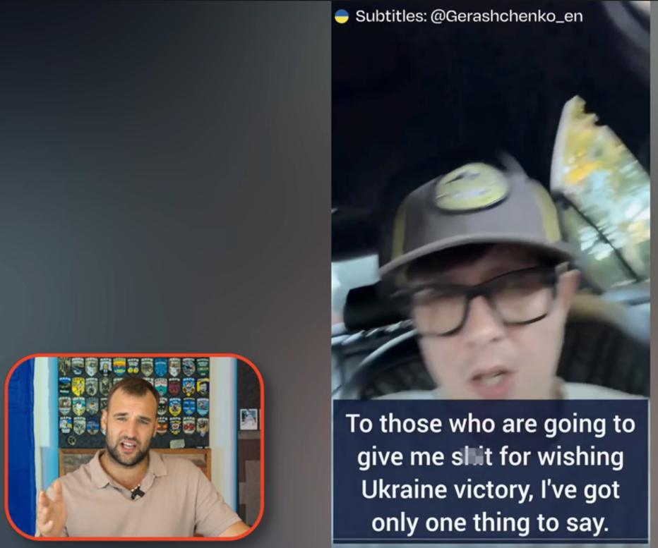 Smart russian thinks russia should lose so he will be freed